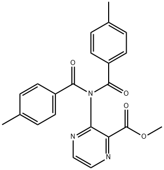 3-[Bis(4-methylbenzoyl)amino]-2-pyrazinecarboxylic acid methyl ester Struktur