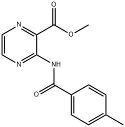 3-[(4-Methylbenzoyl)amino]pyrazine-2-carboxylic acid methyl ester Struktur