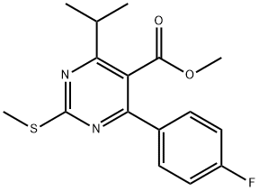 Methyl 4-(4-Fluorophenyl)-6-isopropyl-2-(methylthio)pyrimidine-5-carboxylate Struktur