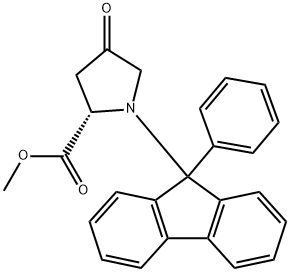 (2S)-4-Oxo-1-(9-phenylfluorenyl)-proline Methyl Ester Struktur