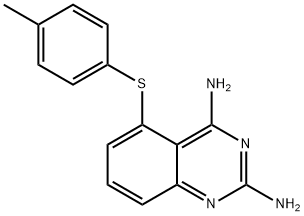 5-(4-Tolylthio)-2,4-diaminoquinazoline Struktur