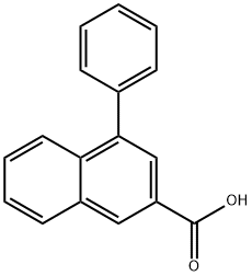 4-Phenylnaphthalene-2-carboxylic acid Struktur