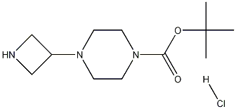 tert-butyl 4-(azetidin-3-yl)piperazine-1-carboxylate hydrochloride Struktur