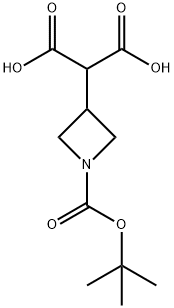 2-(1-tert-butoxy carbonyl azetidin-3-yl) malonic acid Struktur