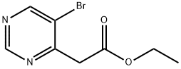 (5-Bromo-pyrimidin-4-yl)-acetic acid ethyl ester Struktur