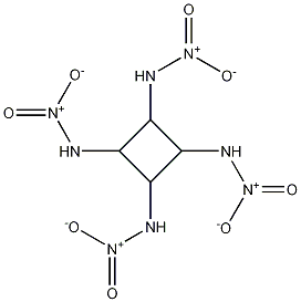 N,N',N'',N'''-Tetranitro-1,2,3,4-cyclobutanetetramine Struktur