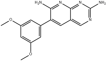 6-(3,5-Dimethoxyphenyl)pyrido[2,3-d]pyrimidine-2,7-diamine Struktur