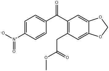 6-(4-Nitrobenzoyl)-1,3-benzodioxole-5-acetic Acid Methyl Ester
 Struktur