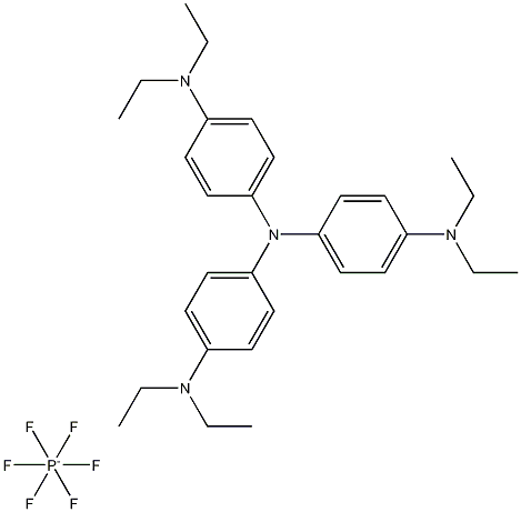 N,N-Bis[4-(diethylamino)phenyl]-N',N'-diethyl-1,4-benzenediamine hexafluorophosphate Struktur