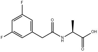 N-[2-(3,5-Difluorophenyl)acetyl]-L-alanine Struktur