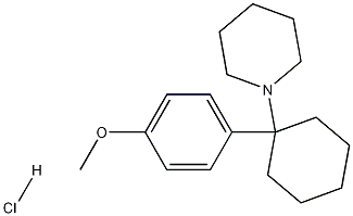 1-[1-(p-Methoxyphenyl)cyclohexyl]piperidine Hydrochloride Struktur