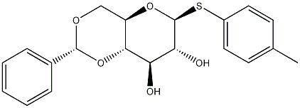 4-Methylphenyl4,6-O-[(R)-phenylmethylene]-1-thio-beta-D-glucopyranoside Struktur