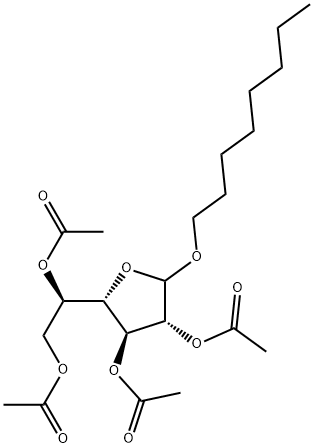 Octyl D-Galactofuranoside Tetraacetate Struktur