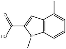 1,4-dimethyl-1H-indole-2-carboxylic acid Struktur