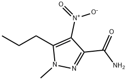 1-Methyl-4-nitro-5-propyl-1H-pyrazole-3-carboxamide Struktur