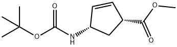 (1R-4S)-4-[[(1,1-dimethylethoxy)carbonyl]amino]- 2-Cyclopentene-1-carboxylic acid methyl ester