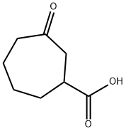 3-oxocycloheptanecarboxylic acid Struktur