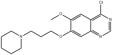 4-Chloro-6-methoxy-7-(3-piperidin-1-yl-propoxy)-quinazoline Struktur