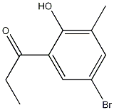 1-(5-bromo-2-hydroxy-3-methyl-phenyl)propan-1-one Struktur