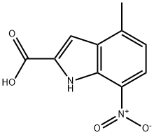 4-methyl-7-nitro-1H-indole-2-carboxylic acid Struktur