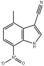 4-methyl-7-nitro-1H-indole-3-carbonitrile Struktur