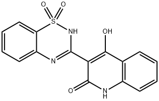 3-(1,1-Dioxido-2H-1,2,4-benzothiadiazin-3-yl)-4-hydroxy-2(1H)-quinolinone Struktur