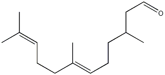 3,7,11-Trimethyl-(E)-6,10-dodecadienal Struktur