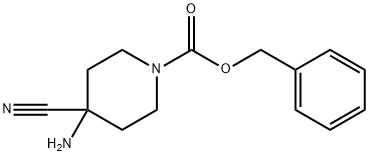 Benzyl 4-amino-4-cyanopiperidine-1-carboxylate Struktur