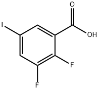 2,3-difluoro-5-iodobenzoic acid Struktur