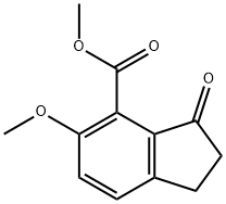 Methyl 6-methoxy-1-indanone-7-carboxylate Struktur