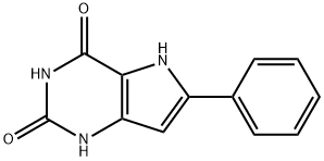 6-phenyl-5H-pyrrolo[3,2-d]pyrimidine-2,4-diol Struktur