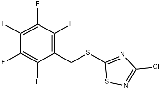 3-chloro-5-(perfluorobenzylthio)-1,2,4-thiadiazole Struktur