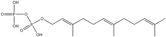 Diphosphoric acid, mono(3,7,11-trimethyl-2,6,10-dodecatrienyl) ester, (E,E)- Struktur