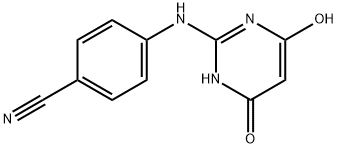 4-[(4,6-Dihydroxy-2-pyrimidinyl)amino]benzonitrile Struktur