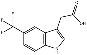 2-(5-Trifluoromethyl-1H-indol-3-yl)acetic acid Struktur