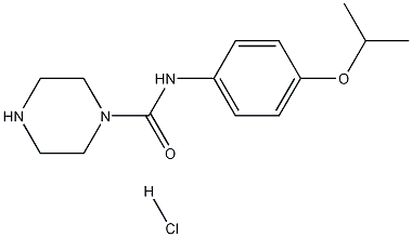 1-Piperazinecarboxamide, N-[4-(1-methylethoxy)phenyl]-, hydrochloride Struktur