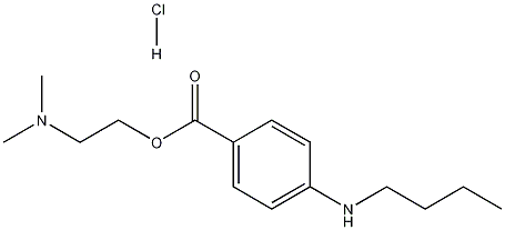 Benzoic acid, 4-(butylamino)-, 2-(dimethylamino)ethyl ester, monohydrochloride Struktur