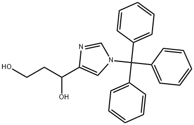 1-(1-trityl-1H-imidazol-4-yl)propane-1,3-diol Struktur