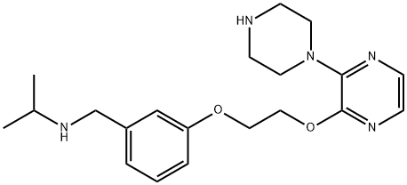 2-(1-Piperazinyl)-3-[2-[3-[(isopropylamino)methyl]phenoxy]ethoxy]pyrazine Struktur