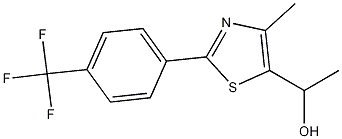 1-[4-Methyl-2-(4-trifluoromethylphenyl)thiazol-5-yl]ethanol Struktur