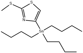 2-(Methylthio)-4-(tributylstannyl)thiazole Struktur