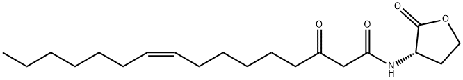 N-3-OXO-HEXADEC-11Z-ENOYL-L-HOMOSERINE LACTONE Struktur