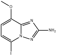 8-Methoxy-5-iodo-[1,2,4]triazolo[1,5-a]pyridin-2-yl-amine Struktur