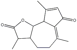 Azuleno[4,5-b]furan-2,7-dione, 3,3a,4,5,9a,9b-hexahydro-3,6,9-trimethyl- Struktur