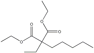 2-amyl-2-ethyl-malonic acid diethyl ester Struktur