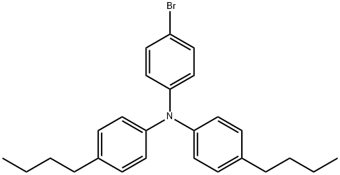 4-Bromo-N,N-bis(4-butylphenyl)-aniline Struktur