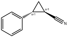 Cyclopropanecarbonitrile, 2-phenyl-, trans- Struktur