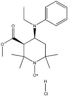 (3S,4S)-4-[(1R)-Phenylethylamino-3-methoxycarbonyl]-2,2,6,6-tetramethylpiperidine-1-oxyl Hydrochloride Struktur