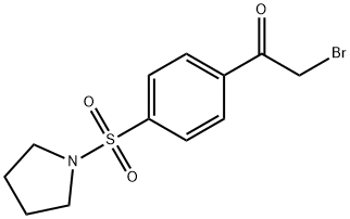 2-Bromo-1-[4-(1-pyrrolidinylsulfonyl)phenyl] ethanone Struktur