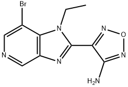 4-(7-Bromo-1-ethyl-1H-imidazo[4,5-c]pyridin-2-yl)-furazan-3-ylamine Struktur